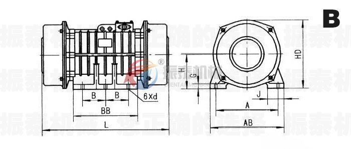 VB-75558-W型振动电机图纸