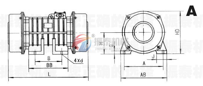 VB-50326-W型振动电机图纸